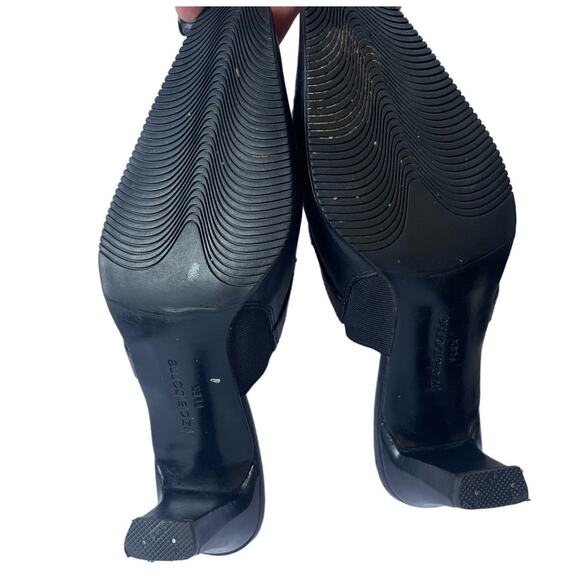 Liz Claiborne Flex Black Leather Mules w/ Silver Buckle Size 7 - Picture 6 of 7